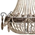 Rustic Bead Chandelier 3D Model 3D model small image 4