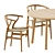 Scandinavian Elegance Dining Set 3D model small image 2