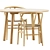 Scandinavian Elegance Dining Set 3D model small image 3