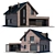 Two-Story Cottage with Garage 3D model small image 3