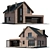 Two-Story Cottage with Garage 3D model small image 7