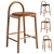 Elegant Bobby Bar Stool Model 3D model small image 1