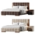 Elegant Jacklin Upholstered Queen Bed 3D model small image 2