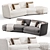 Luxury Italian Duo Sofa Solution 3D model small image 3