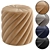 Contemporary Two-Tone Fabric Pouf 3D model small image 1