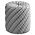 Contemporary Two-Tone Fabric Pouf 3D model small image 5