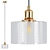 Matisse Glass Pendant Light Gold 3D model small image 1