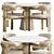 Elegant Donato Dining Set 3D model small image 1