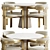 Elegant Donato Dining Set 3D model small image 4