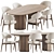 Modern Dining Set: Hyde Chair & Moon Table 3D model small image 2