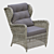 Rosita Grey Armchair for Interiors 3D model small image 1