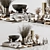 Elegant Decor Set 122 3D model small image 3