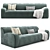 Mediterraneo Baker Sofa by Paola Navone 3D model small image 2