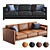 Aviator Leather Sofa 3D Model 3D model small image 1