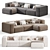 Gervasoni Samet A Modular Sofa 3D model small image 2