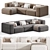 Gervasoni Samet A Modular Sofa 3D model small image 5