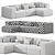 Gervasoni Samet A Modular Sofa 3D model small image 7