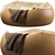 Luxurious Panis Large Pouf 3D model small image 1