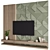 Swivel TV Wall Unit Modern Styling 3D model small image 2