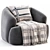 Elegant Boucle Armchair Sofia Design 3D model small image 6