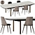 Sleek Mirage Dining Set, Cantori 3D model small image 1