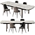 Sleek Mirage Dining Set, Cantori 3D model small image 2