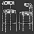 Modern Giotto Chair Set 3D model small image 4