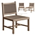 Rustic Modern Outdoor Dining Chair 3D model small image 1