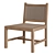 Rustic Modern Outdoor Dining Chair 3D model small image 3