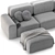 Parma Corner Modular Sofa 3800mm 3D model small image 4