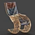 Elegant Winfield Rocking Chair 3D model small image 4