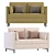 Modern Kela Divan Sofa Set 3D model small image 2