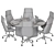 Contemporary Circle Meeting Table 3D model small image 7