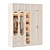 Litfad Modern Wardrobe in Milk White 3D model small image 3