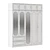 Litfad Modern Wardrobe in Milk White 3D model small image 4