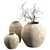 Embossed Ceramic Vases by Zara Home 3D model small image 1