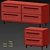 Sleek Leather & Wood Dresser 3D model small image 4