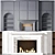 Modern Fireplace No14 3D model small image 4