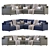 Modern L Shaped Sectional Sofa 3D model small image 2