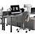 Modern Employee Office Furniture Set 3D model small image 4