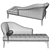 Neoclassical Settee in Two Designs 3D model small image 4