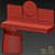 Elegant Dressing Table Set 3D model small image 4