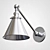 Silver 20th C Library Sconce 3D model small image 2