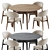  Stylish Dining Set with Chairs 3D model small image 1