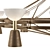 Industrial Brass Opaline Bicycle Chandelier 3D model small image 3