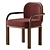 Sleek James Dining Chair 3D model small image 2