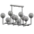 Luxe Modern Chandelier Ball Valley 3D model small image 3