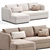 Contemporary Modular Morti Sofa 3D model small image 1