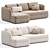 Contemporary Modular Morti Sofa 3D model small image 2