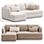 Contemporary Modular Morti Sofa 3D model small image 3